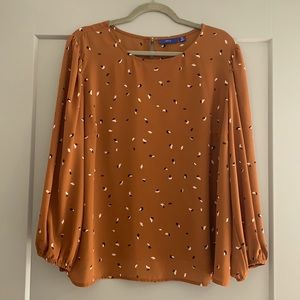 Apt 9 Blouse - Orangish Brown Speckle